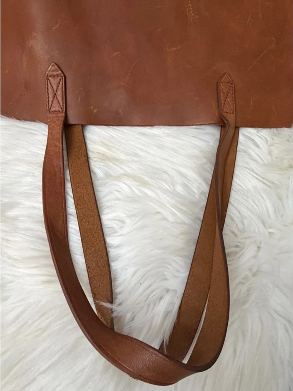 Madewell Brown Leather Tote - Classic Cognac Carryall